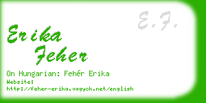 erika feher business card
